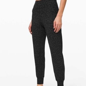 Black Patterned Women's Joggers